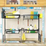 SNSLXH 4 Baskets 2-Tier Over The Sink Dish Drying Rack, 26.57"-35", Large Sink Rack for Kitchen, Extensible and Adjustable, Saving Kitchen Space - Image 3