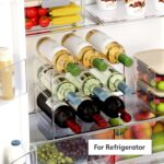 Lifewit Stackable Bottle Storage Organizer, Clear Freestanding Wine Holder for Cabinet, Large Slot Water Bottle Tumbler Cup Organizer for Pantry, Plastic Wine Rack for Fridge Cellar, 3Tier Hold 9 - Image 10