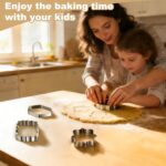 10 Pieces Plaque Frame Cookie Cutter Stainless Steel Biscuit Cutter Difference Shapes,Biscuit Wedding Baking Decorations Holiday Party (silver) - Image 9