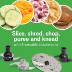 Hamilton Beach Stack & Snap Food Processor and Vegetable Chopper, Stainless Steel Blades, 14 Cup + 4-Cup Mini Bowls, 3-Speed 500 Watt Motor, Black (70585) - Image 6