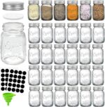 Coloch 30 Pack 4 Oz Glass Mason Spice Jar with Shaker Lids& Labels, Empty Spice Bottle Mini Mason Jars with Airtight Metal Caps and Collapsible Funnel for Herbs & Spices - Image 2