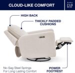 babyGap Harlowe Power Recliner with USB-A and Type-C Ports by Delta Children - Greenguard Gold Certified – Stain-Resistant Performance Fabric is Oeko-TEX Standard 100 Certified, Sand - Image 9
