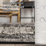RUUGME Washable 10x14 Area Rug - Soft Area Rugs for Living Room Stain Resistant Carpet Vintage Lightweight Rugs for Bedroom with Non Slip Backing Indoor Ultra-Thin Rugs Home Decor 10x14 Black - Image 8