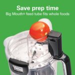 Hamilton Beach Stack & Snap Food Processor and Vegetable Chopper, Stainless Steel Blades, 14 Cup + 4-Cup Mini Bowls, 3-Speed 500 Watt Motor, Black (70585) - Image 5