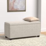 Amazon Basics Upholstered Storage Ottoman Bench with Soft Close Lid, Child-Safety Hinge, No Assembly Required, 35.5"W x 16.5"D x 17"H, Beige - Image 6