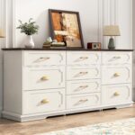 chartustriable 70inch Large Long Dresser w/Charging Station,10 Drawer Dresser w/Deep Big Drawers,Wooden Chest of Drawers w/Power Outlet,White Dressers for Bedroom,Living Room,Entryway - Image 2