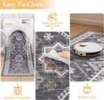 HEBE Boho Kitchen Rug Sets 3 Piece with Runner Non Slip Kitchen Rugs and Mats Washable Kitchen Mats for Floor Thick Kitchen Floor Mat Carpet Runner Rugs for Hallway Laundry Holiday Decor - Image 5
