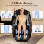 Real Relax 2026 Upgraded 2D SL-Track Massage Chair,Recliner Full Body Zero Gravity with 8 Auto Modes and Upgraded LCD Screen,Added Voice Broadcast,Headrest Cushion,Child Lock and Pause Button,Black - Image 8
