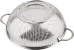 3-Piece Stainless Steel Mesh Micro-Perforated Strainer Colander Set (1-Quart, 2.5-Quart and 4.5-Quart) - Image 3