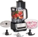 Hamilton Beach Stack & Snap Food Processor and Vegetable Chopper, Stainless Steel Blades, 14 Cup + 4-Cup Mini Bowls, 3-Speed 500 Watt Motor, Black (70585) - Image 2