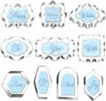 10 Pieces Plaque Frame Cookie Cutter Stainless Steel Biscuit Cutter Difference Shapes,Biscuit Wedding Baking Decorations Holiday Party (silver) - Image 2