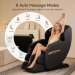 Real Relax 2026 Upgraded 2D SL-Track Massage Chair,Recliner Full Body Zero Gravity with 8 Auto Modes and Upgraded LCD Screen,Added Voice Broadcast,Headrest Cushion,Child Lock and Pause Button,Black - Image 7
