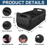 Deosk Car Trunk Organizer for SUV, Car Organizers and Storage with 6 Pocket, Car Accessories for Women/Men 50LWaterproof Polyester Trunk Organizer, Black - Image 5
