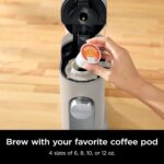 Ninja Pods & Grounds Single-Serve Coffee Maker, K-Cup Pod Compatible, Brews Grounds, Compact Design, 56-oz. Reservoir, 6-oz. Cup to 24-oz. Travel Mug Brew Sizes, Iced Coffee Maker, Stone, PB041ST - Image 5