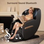 Real Relax 2026 Upgraded 2D SL-Track Massage Chair,Recliner Full Body Zero Gravity with 8 Auto Modes and Upgraded LCD Screen,Added Voice Broadcast,Headrest Cushion,Child Lock and Pause Button,Black - Image 10