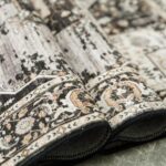 RUUGME Washable 10x14 Area Rug - Soft Area Rugs for Living Room Stain Resistant Carpet Vintage Lightweight Rugs for Bedroom with Non Slip Backing Indoor Ultra-Thin Rugs Home Decor 10x14 Black - Image 5