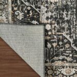 RUUGME Washable 10x14 Area Rug - Soft Area Rugs for Living Room Stain Resistant Carpet Vintage Lightweight Rugs for Bedroom with Non Slip Backing Indoor Ultra-Thin Rugs Home Decor 10x14 Black - Image 6