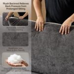 VINGLI 84" Modern Sofa Couch, Linen Velvet 2-Seater Loveseat with Piped Cushions, Removable Cover & 2 Throw Pillows, Upholstered Couches for Living Room, Apartment, Office | Piped Cushions Sofa - Image 8