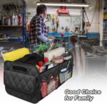 Deosk Car Trunk Organizer for SUV, Car Organizers and Storage with 6 Pocket, Car Accessories for Women/Men 50LWaterproof Polyester Trunk Organizer, Black - Image 8