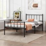 DIIYIV Twin Bed Frame-Classic Metal Platform Bed Frame,Mattress Foundation with Steel Slat Support,Under Foundation Storage,No Box Spring Needed, Easy Assembly, Twin Size - Image 5
