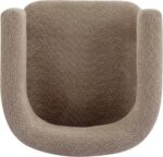 Christopher Knight Home Carly Low Profile Accent Chair, Round Backrest Side Chair, Living Room Armchair with Boucle Fabric Cushion,Comfy Reading Chair for Bedroom,Wooden Single Lounge Sofa,Light Camel - Image 11
