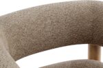 Christopher Knight Home Carly Low Profile Accent Chair, Round Backrest Side Chair, Living Room Armchair with Boucle Fabric Cushion,Comfy Reading Chair for Bedroom,Wooden Single Lounge Sofa,Light Camel - Image 12
