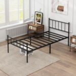 DIIYIV Twin Bed Frame-Classic Metal Platform Bed Frame,Mattress Foundation with Steel Slat Support,Under Foundation Storage,No Box Spring Needed, Easy Assembly, Twin Size - Image 6