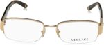 Versace VE 1175B Eyeglasses w/Gold Frame and Non- 53 mm Diameter Lenses, - Image 3