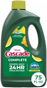Cascade Complete Dishwasher Detergent Liquid Gel, Dish Detergent, Dishwasher Soap, Citrus, 75oz - Image 2