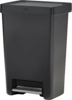 Rubbermaid Premier Series II Step-On Trash Can for Home and Kitchen, with Lid Lock and Slow Close, 12.4 Gallon, Charcoal, for Home/Kitchen/Garage/Apartment/Office - Image 2