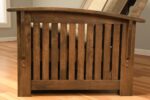 Kodiak Furniture Washington Full Size Futon Sofa Bed, Rustic Walnut Hardwood Frame with Linen Charcoal Mattress, Convertible Couch for Living Room and Porch, Mission Style Arms - Image 7
