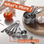 Stainless Steel Measuring Cups Set, 5 Pieces Kitchen Measuring Sets Gadgets tool,For Cooking & Baking,Measure Dry & Wet Ingredients And Liquid (Cups) - Image 8