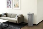 Rubbermaid Commercial Products Square Trash/Garbage Container with Untouchable Swing Top Lid, 23-Gallon, Gray, Perfect for Outdoor/Restaurant/School/Kitchen - Image 3