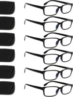 Kerecsen 6-Pack Reading Glasses Blue Light Blocking,Spring Hinge Readers for Men Women,Computer Eyeglasses - Image 2