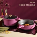CAROTE Non Stick Pots and Pans Set, Cookware Sets Nonstick, Kitchen Cooking Set with Stay-Cool Handles,with Silicone Tools and Pot Protectors,16 Piece - Image 8