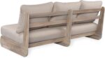 Christopher Knight Home Poppy Acacia Wood Outdoor 3 Seater Sofa with Cushion, Wooden Patio Sofa Couch with Cushion, Comfy Armless Cloud Sofa Couch, Patio Furniture Sofa Set, Antique Grey+Grey - Image 8