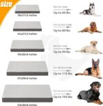 KSIIA Orthopedic Dog Bed Waterproof Dog beds for Extra Large Dogs Deluxe Plush Washable mat with Egg Crate Foam & Removable Cover, 53 x 36 Inch, Gray - Image 7