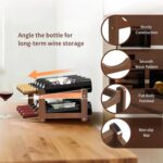 Wine Rack |Open & 2-Tier Bamboo Wine Holder| Freestanding Floor & Countertop Wine Display-Space-Saving Wooden Wine Storage Shelf for Kitchen, Cabinets,Bar & Dining Room(1, 2-Tiers) - Image 6
