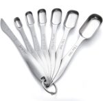 Rainspire Heavy Duty Measuring Spoons Set Stainless Steel, Metal Measuring Cups and Spoons Set for Dry or Liquid, Fits in Spice Jar, Home Gadgets Kitchen Gadgets, Set of 7 Including Leveler - Image 2