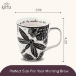 Karma Gifts 14 oz Black and White Boho Mug Dragonfly - Cute Coffee and Tea Mug - Ceramic Coffee Mugs for Women and Men - Image 6