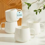 Teocera 16oz Ceramic Coffee Mugs Set of 4 – Stackable Latte Cups, Microwave, Dishwasher & Oven Safe – Ideal for Coffee, Cappuccino, Hot Chocolate, Housewarming Gifts，White - Image 2