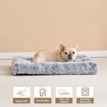 EHEYCIGA Fluffy Dog Crate Bed for Medium Dogs, Plush Faux Fur Crate Pad, Calming Anti Anxiety Medium Dog Bed, Washable Soft Warm Crate Mat with Non-Slip Bottom - Image 9