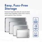 New Star Foodservice Commercial-Grade 18-Gauge Aluminum Sheet Pan/Bun Pan, Two Thirds Size, 15 x 21 x 1 in - Image 9