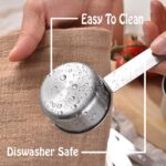 Stainless Steel Measuring Cups Set, 5 Pieces Kitchen Measuring Sets Gadgets tool,For Cooking & Baking,Measure Dry & Wet Ingredients And Liquid (Cups) - Image 6