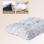 EHEYCIGA Fluffy Dog Crate Bed for Medium Dogs, Plush Faux Fur Crate Pad, Calming Anti Anxiety Medium Dog Bed, Washable Soft Warm Crate Mat with Non-Slip Bottom - Image 5