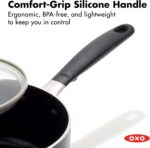 OXO 1.6QT Non-Stick Every Day Sauce Pan with Glass Lid, BPA-Free Comfort Grip Silicone Handle, Dishwasher & Oven Safe, PFAS-Free Ceramic Skillets, Sauce & Soup Chef Pot, Drip-Free, Black - Image 5