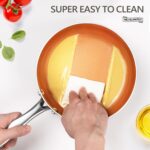 MICHELANGELO 4 Quart Saucepan with Lid - Ultra Nonstick Sauce Pan with Ceramic Coating, 4 Qt Non Stick Pot Induction Compatible, Copper - Image 5