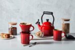 Le Creuset Stoneware Set of 4 Mugs, 14 oz. each, Cerise - Image 7