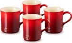 Le Creuset Stoneware Set of 4 Mugs, 14 oz. each, Cerise - Image 2