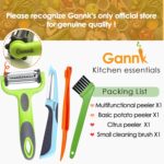 GANNK Potato Apple Vegetable Peelers for Kitchen, I and Y Peelers for Fruit Veggie Potatoes Carrot Cucumber, 3 in 1 Blade Spin Design With Julienne Function - Image 7